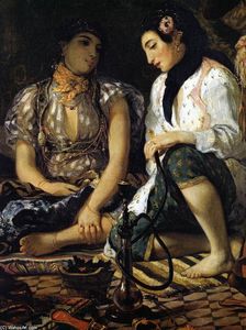 Eugène Delacroix - The Women of Algiers (detail)