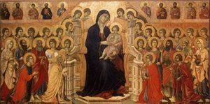 Duccio Di Buoninsegna - Maestà (Madonna with Angels and Saints) - (own a famous paintings reproduction)