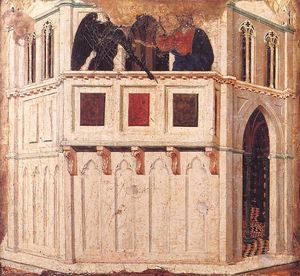 Duccio Di Buoninsegna - Temptation on the Temple
