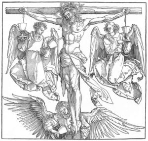 Albrecht Durer - Christ on the Cross with Three Angels(detail)