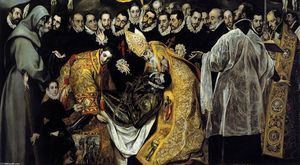 El Greco (Doménikos Theotokopoulos) - The Burial of the Count of Orgaz (detail)