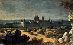 Michel Ange Houasse - View of the Monastery of El Escorial