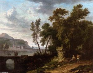 Jan Van Huysum - Landscape with Ruin and Bridge
