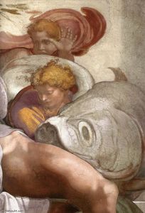 Michelangelo Buonarroti - Jonah (detail)