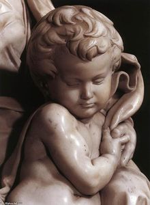 Michelangelo Buonarroti - Madonna and Child (detail)