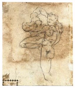 Michelangelo Buonarroti - Man Abducting a Woman (verso)