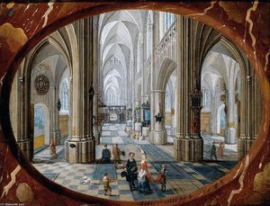 Peeter Neeffs The Younger - Interior of a Gothic Church