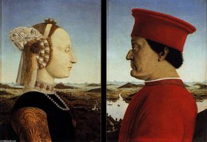 Piero Della Francesca - Portraits of Federico da Montefeltro and His Wife Battista Sforza