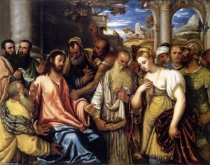 Polidoro Da Lanciano - Christ and the Adulteress