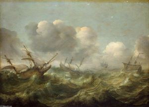 Abraham Willaerts - Stormy Sea