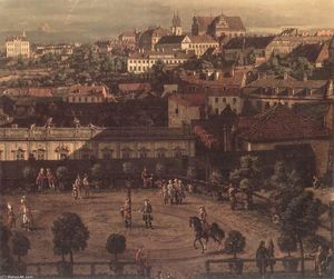 Bernardo Bellotto - View of Warsaw from the Royal Palace (detail)