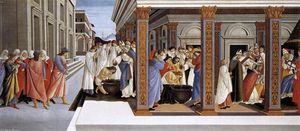 Sandro Botticelli - Baptism of St Zenobius and His Appointment as Bishop