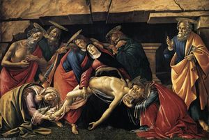 Sandro Botticelli - Lamentation over the Dead Christ with Saints