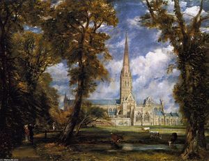 John Constable - Salisbury Cathedral from the Bishop-s Grounds