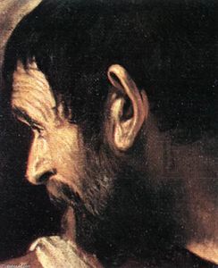 Caravaggio (Michelangelo Merisi) - Supper at Emmaus (detail) (13)