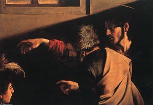 Caravaggio (Michelangelo Merisi) - The Calling of Saint Matthew (detail) (13)