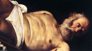 Caravaggio (Michelangelo Merisi) - The Crucifixion of Saint Peter (detail)