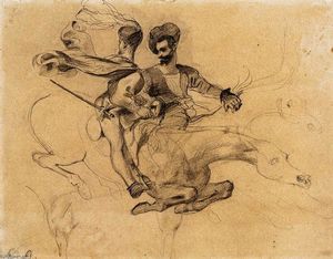 Eugène Delacroix - Illustration for Goethe-s Faust