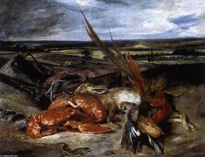 Eugène Delacroix - Still-Life with Lobster