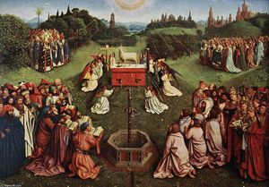 Jan Van Eyck - The Ghent Altarpiece: Adoration of the Lamb (detail) (14)