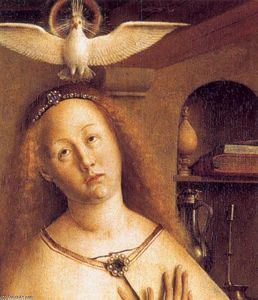 Jan Van Eyck - The Ghent Altarpiece: Mary of the Annunciation (detail)
