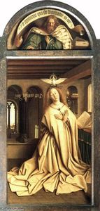 Jan Van Eyck - The Ghent Altarpiece: Prophet Micheas Mary of the Annunciation