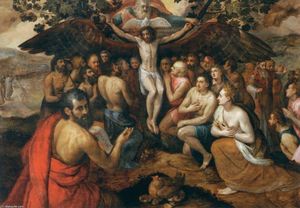 Frans Floris - The Sacrifice of Jesus Christ, Son of God, Gathering and Protecting Mankind