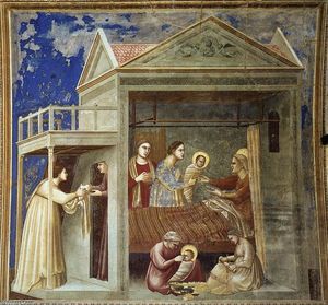 Giotto Di Bondone - No. 7 Scenes from the Life of the Virgin: 1. The Birth of the Virgin