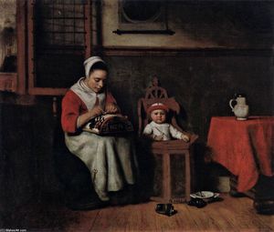 Nicolaes Maes - The Lacemaker