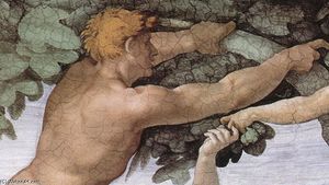Michelangelo Buonarroti - The Fall and Expulsion from Garden of Eden (detail) (11)