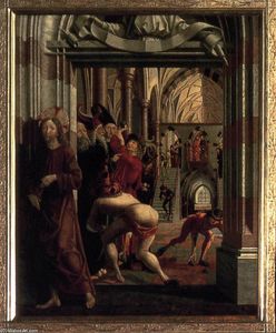 Michael Pacher - St Wolfgang Altarpiece: The Attempt to Stone Christ