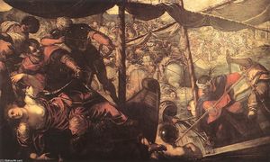 Tintoretto (Jacopo Comin) - Battle between Turks and Christians
