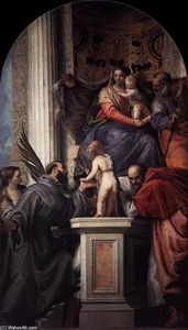 Paolo Veronese - Enthroned Madonna and Child, with the Infant St John the Baptist and Saints