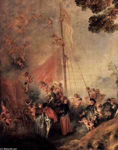 Jean Antoine Watteau - Pilgrimage to Cythera (detail)