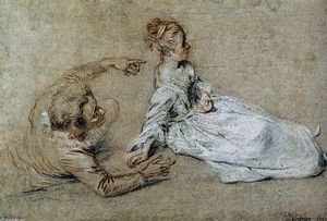 Jean Antoine Watteau - Sitting Couple