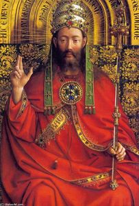 Jan Van Eyck - The Ghent Altarpiece: God Almighty (detail)