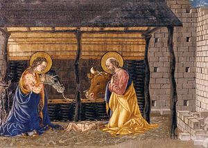 Giovanni Di Francesco Del Cervelliera - Nativity and Adoration of the Magi (detail) (10)