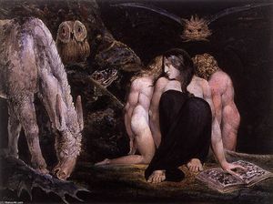 William Blake - Hecate or the Three Fates
