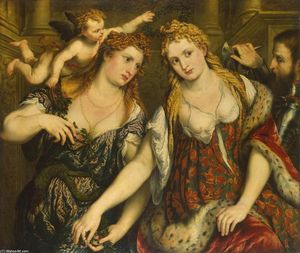 Paris Bordone - Allegory (Venus, Flora, Mars and Cupid)