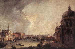 Giovanni Antonio Canal (Canaletto) - Entrance to the Grand Canal: Looking East