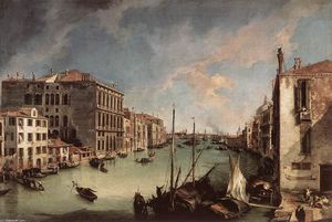 Giovanni Antonio Canal (Canaletto) - Grand Canal, Looking East from the Campo San Vio