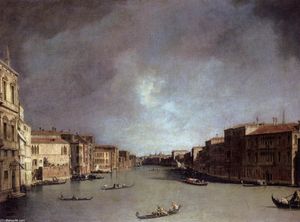 Giovanni Antonio Canal (Canaletto) - Grand Canal: Looking from Palazzo Balbi