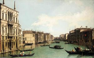 Giovanni Antonio Canal (Canaletto) - Venice: The Grand Canal, Looking North-East from Palazzo Balbi to the Rialto Bridge