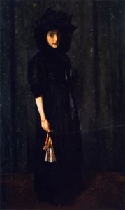 William Merritt Chase - Little Miss C. (also known as Young Girl in Black,Portrait of Young Miss C.)
