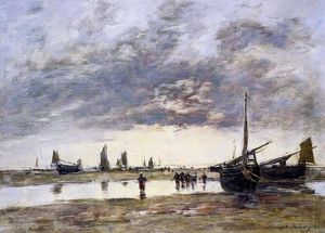 Eugène Louis Boudin - Low Tide at Berck