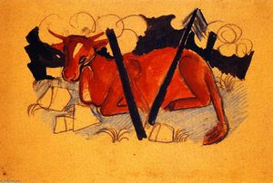 Franz Marc - Lying Red Cow
