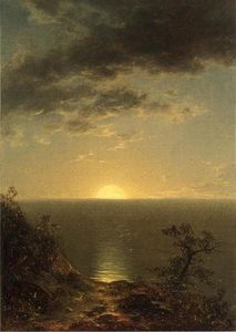 John William Casilear - Moonrise on the Coast