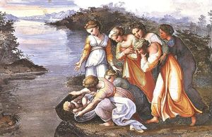 Raphael (Raffaello Sanzio Da Urbino) - Moses Saved from the Water (Loggia on the second floor, Palazzi Pontifici, Vatican)