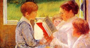 Mary Stevenson Cassatt - Mrs Cassatt Reading to her Grandchildren