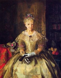 George Wesley Bellows - Mrs. T. in Cream Silk, No 1